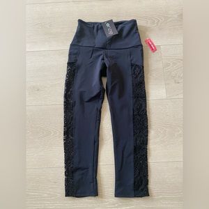 Onzie leggings with lace sides